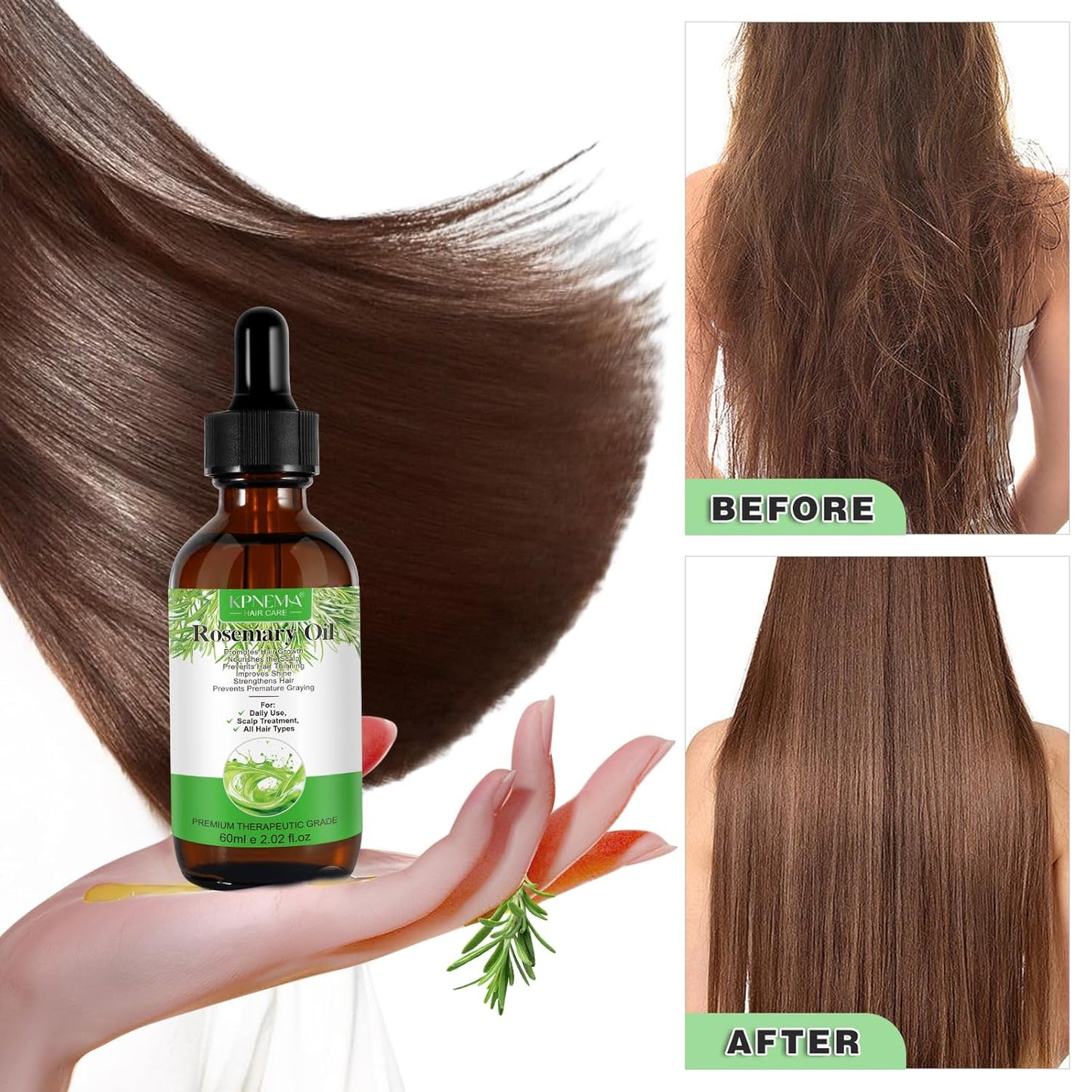 زيت إكليل الجبل العطري للعناية بالشعر