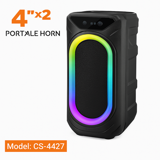 Double Horn Portable Bluetooth Speaker