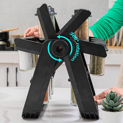 رف توابل دوار يتسع لـ 18 برطمان