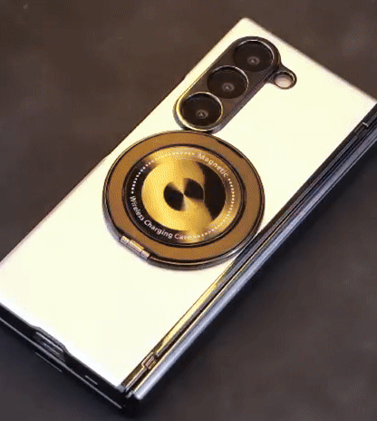 Magnetic Ring Kickstand Case with Tempered Glass