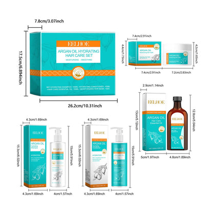 مجموعة إيلوه للعناية بالشعر المرطبة بزيت الأرغان