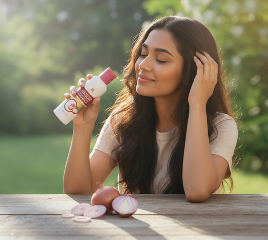 زيت الشعر برائحة الورد والتوت والبصل (الأصلي)